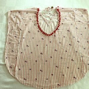 Cotton red white and blue women’s summer blouse.